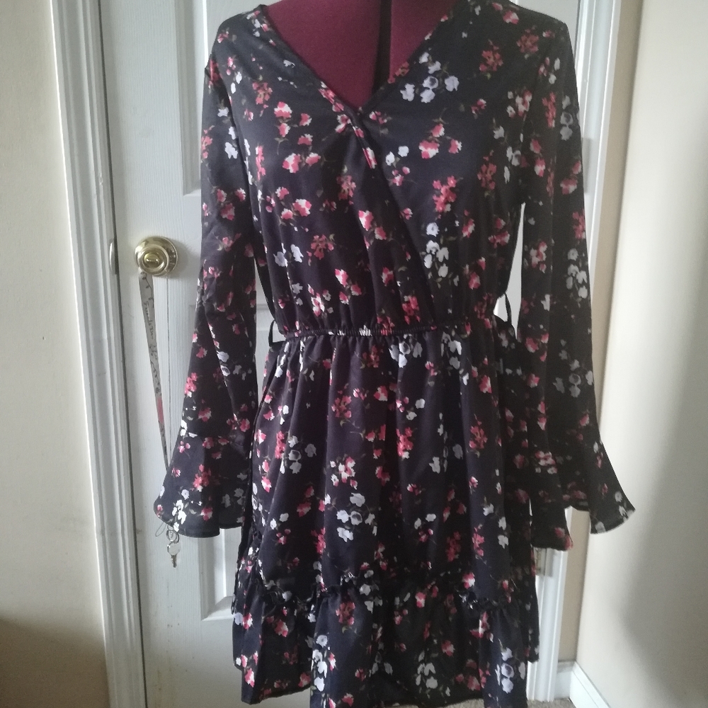 Red and black floral dreses